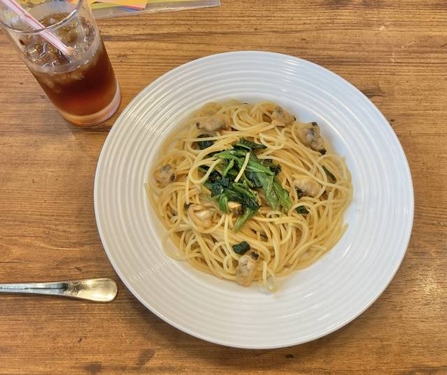 あさり　ほうれん草　パスタ