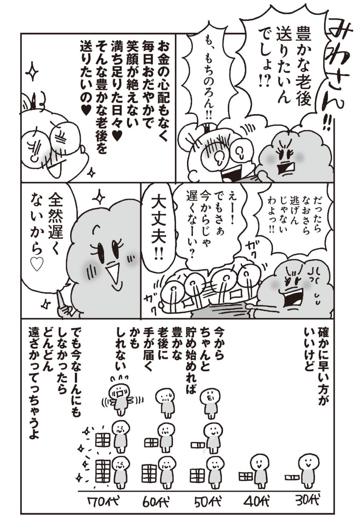 『老後のお金が不安です! おひとり様マンガ家の50代からの資金計画』(扶桑社)より