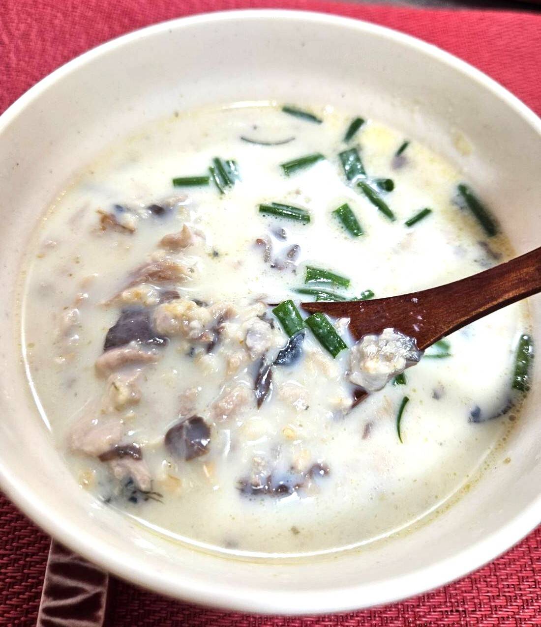 よそってるところ