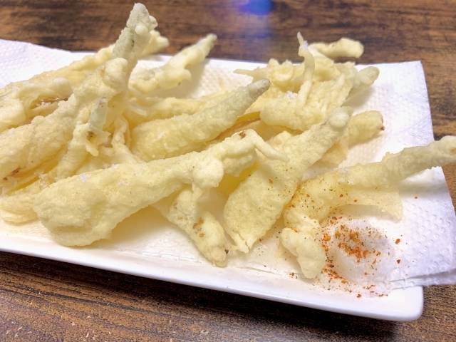 らっきょう　天ぷら