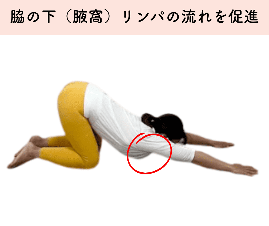 脇の下ストレッチ