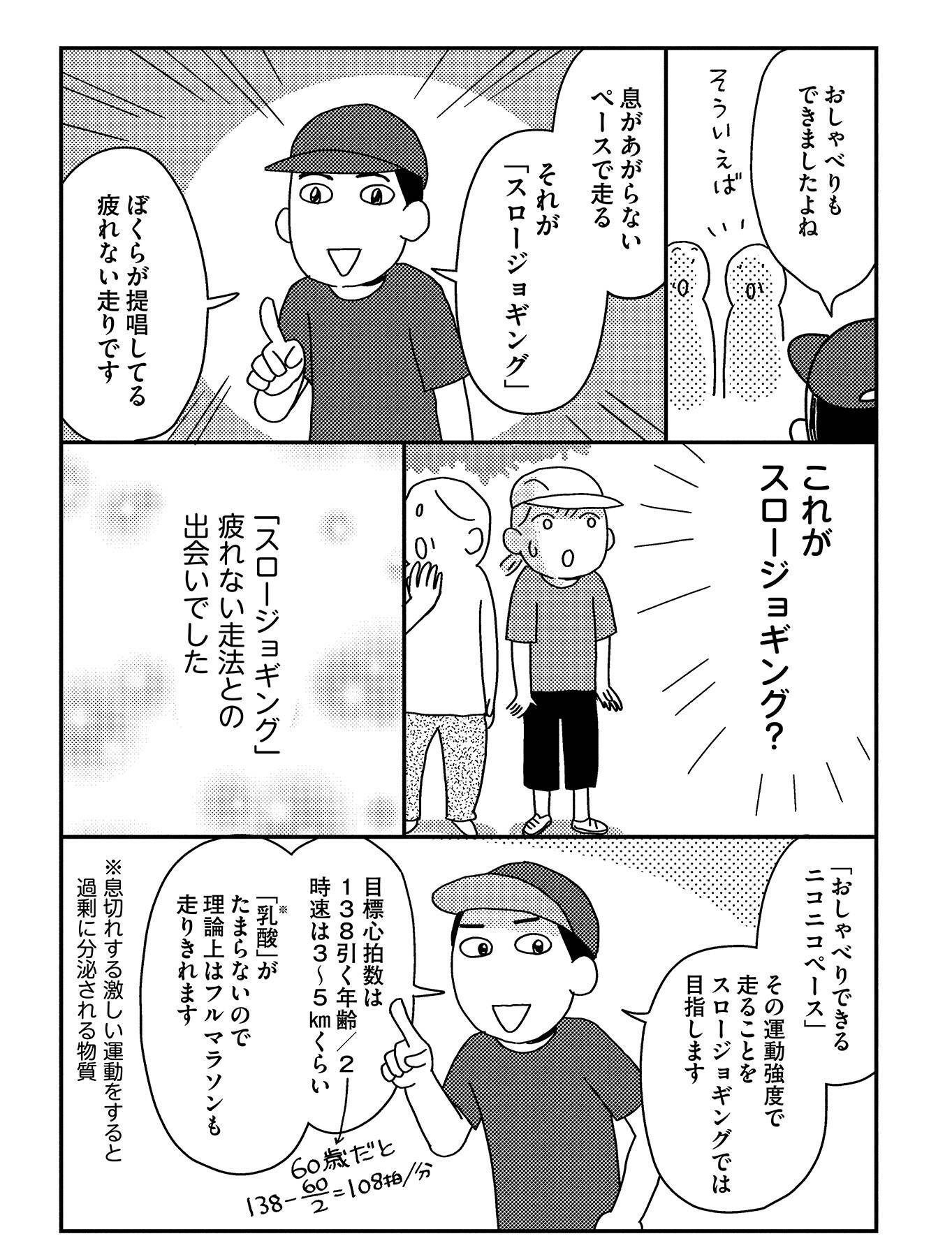 『お金もかからず体調万全！！　ゆる走りスロージョギング』（はちみつコミックエッセイ）より