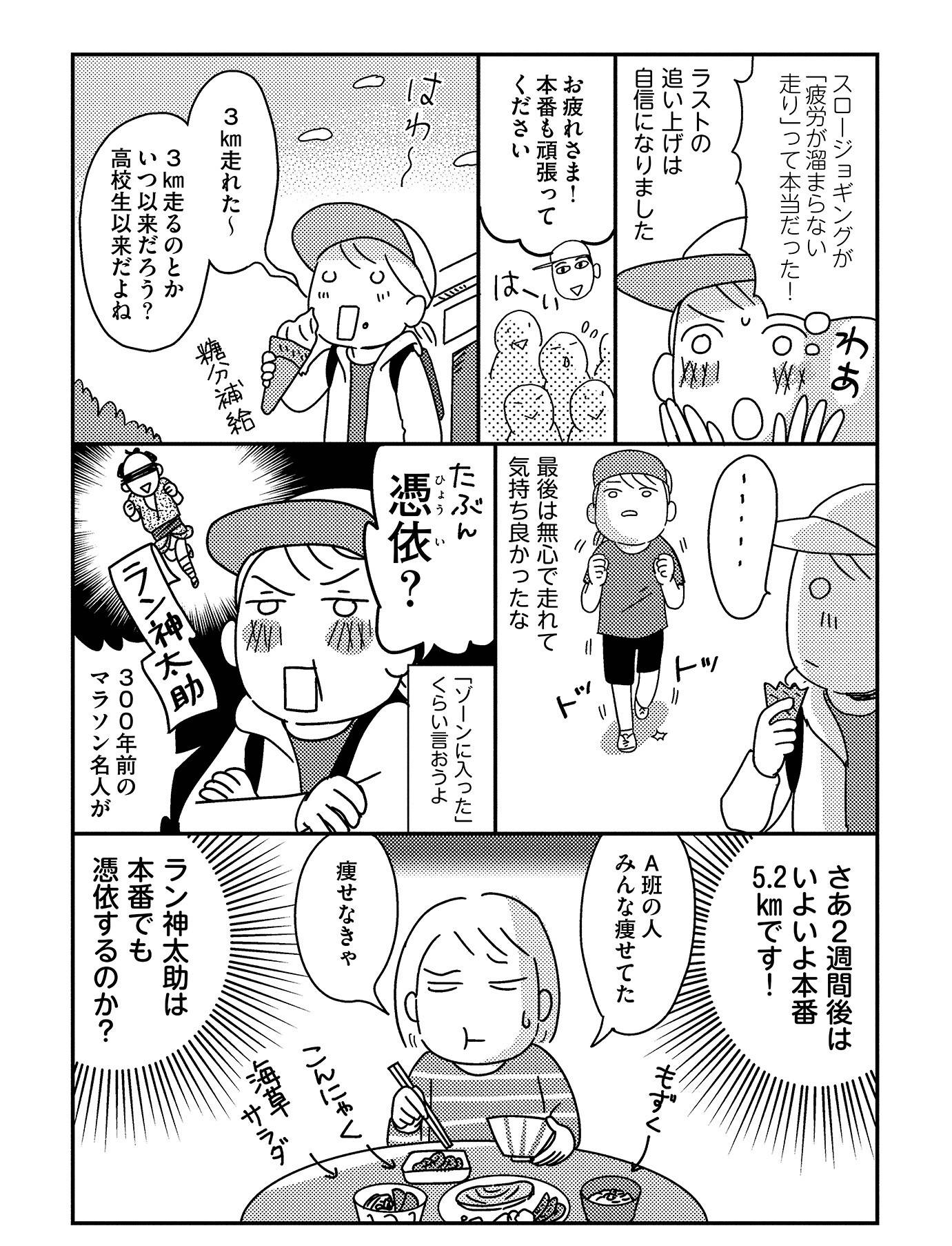 『お金もかからず体調万全！！　ゆる走りスロージョギング』（はちみつコミックエッセイ）より