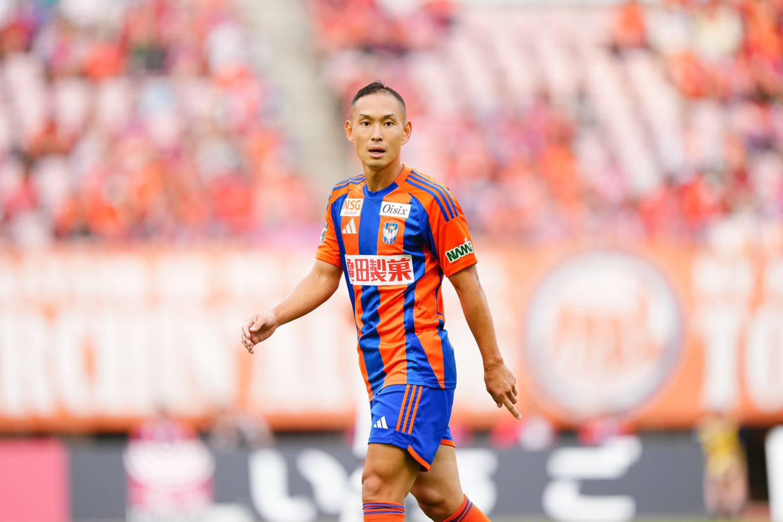 DFとして活躍する現在の早川選手。写真:アルビレックス新潟提供