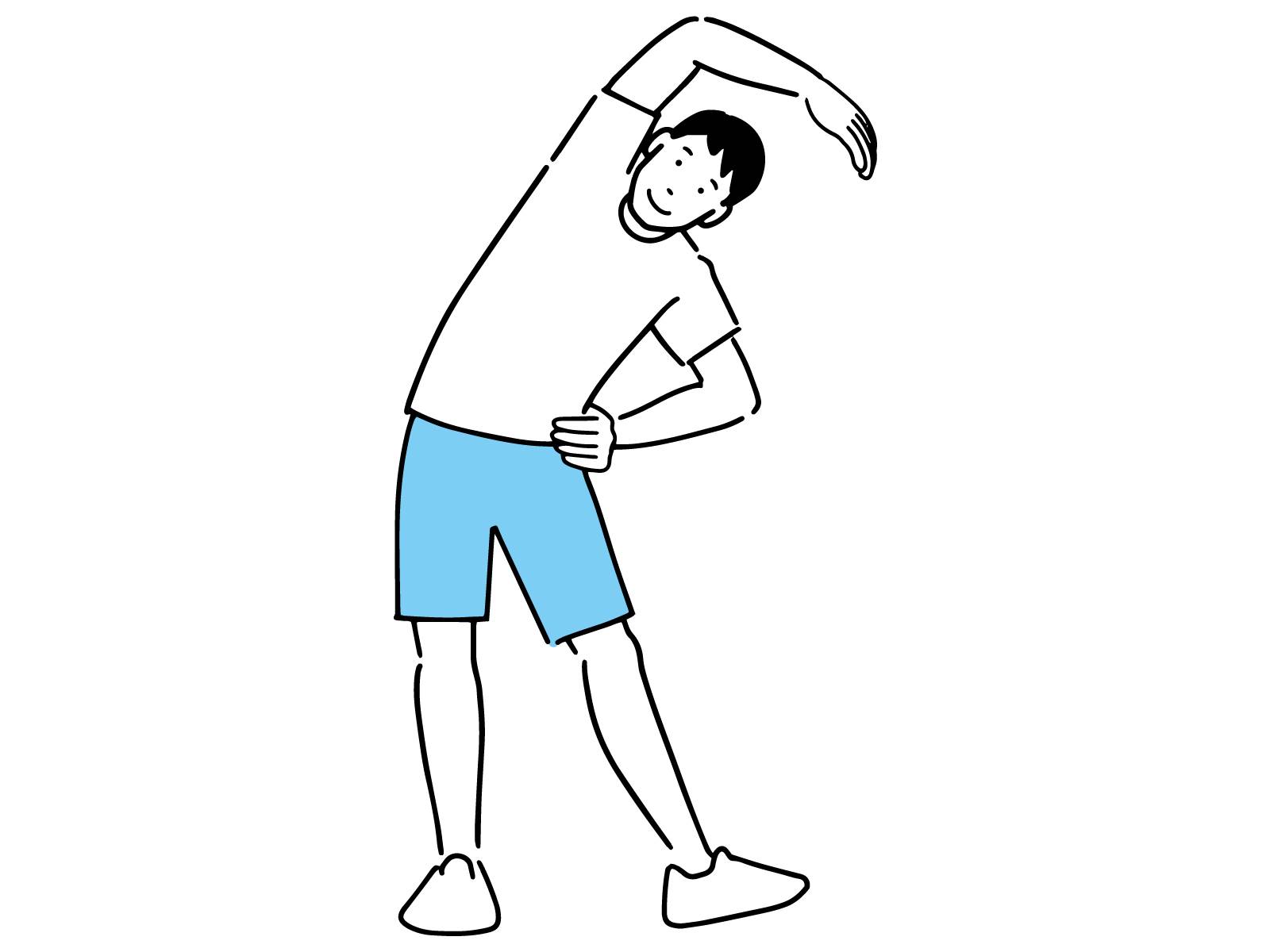 体側ストレッチ