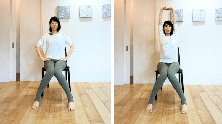 衰えやすいけどわかりにくい骨盤底筋に効かせる！“タオル×椅子”で感覚がつかめる簡単ワーク