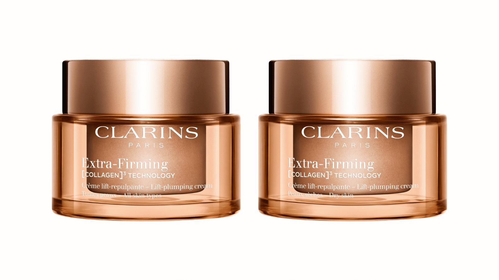 （左）ファーミング EX クリーム オールスキン、同ドライスキン 各50ml ￥14,850（税込）／クラランス　問い合わせ先：クラランス カスタマーケア 050-3198-9361