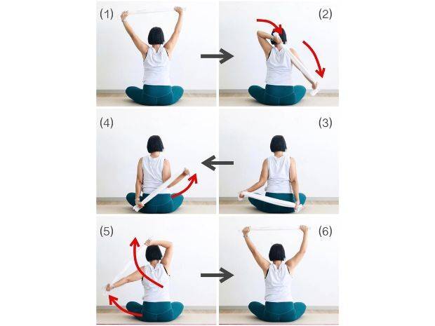 背中ストレッチ