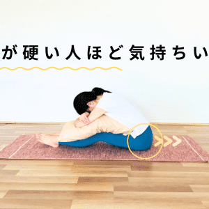 体が硬い人ほど気持ちいい!〈寝る前1分〉背中・腰・もも裏がほぐれる、枕を使った安眠のための前屈