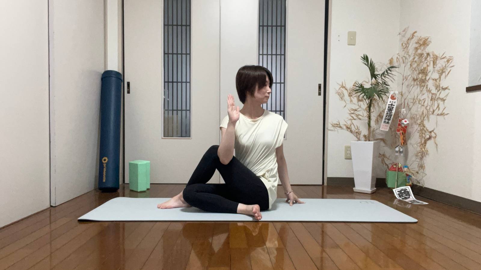 半分の魚の王のポーズ