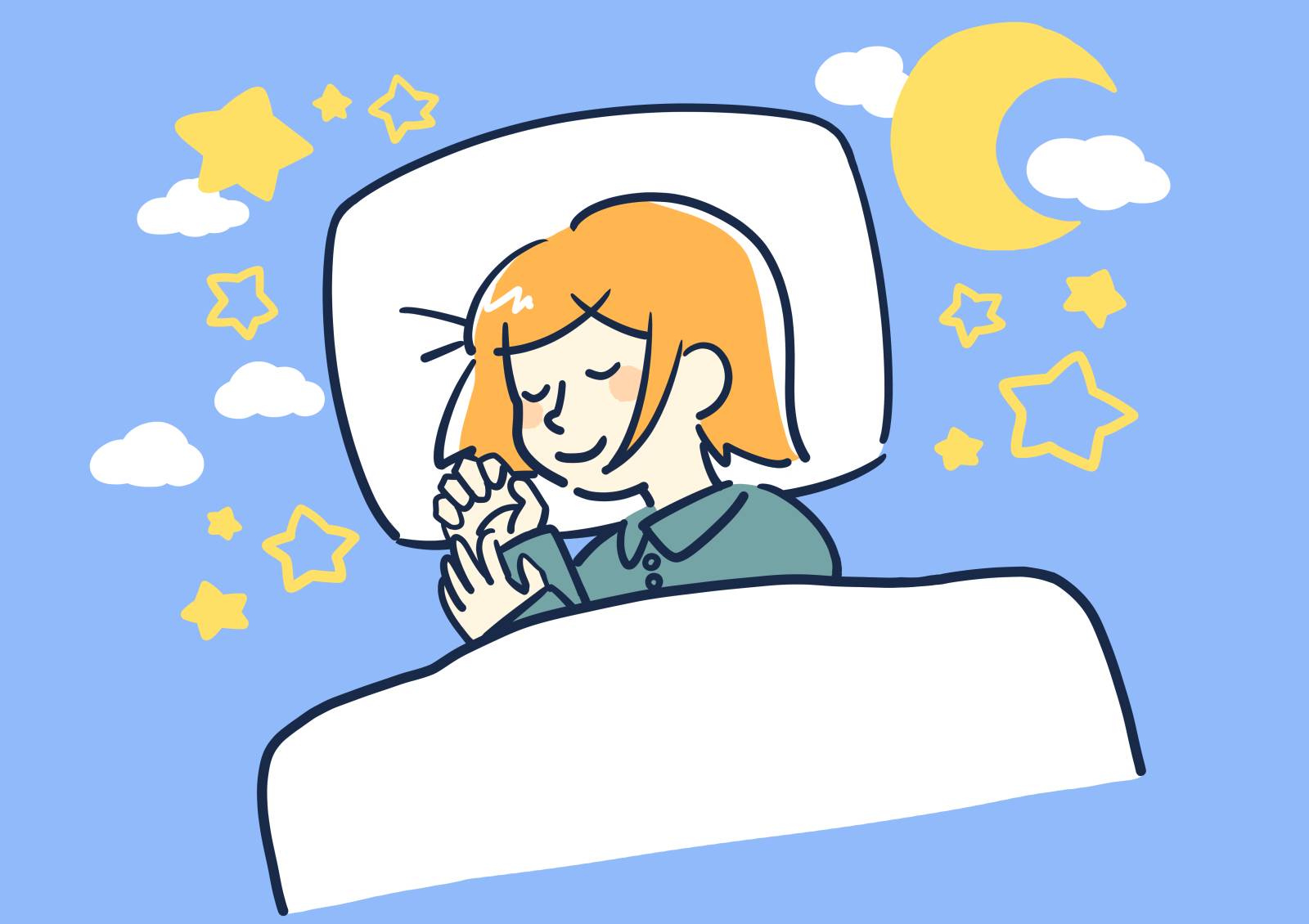 寝返りイラスト