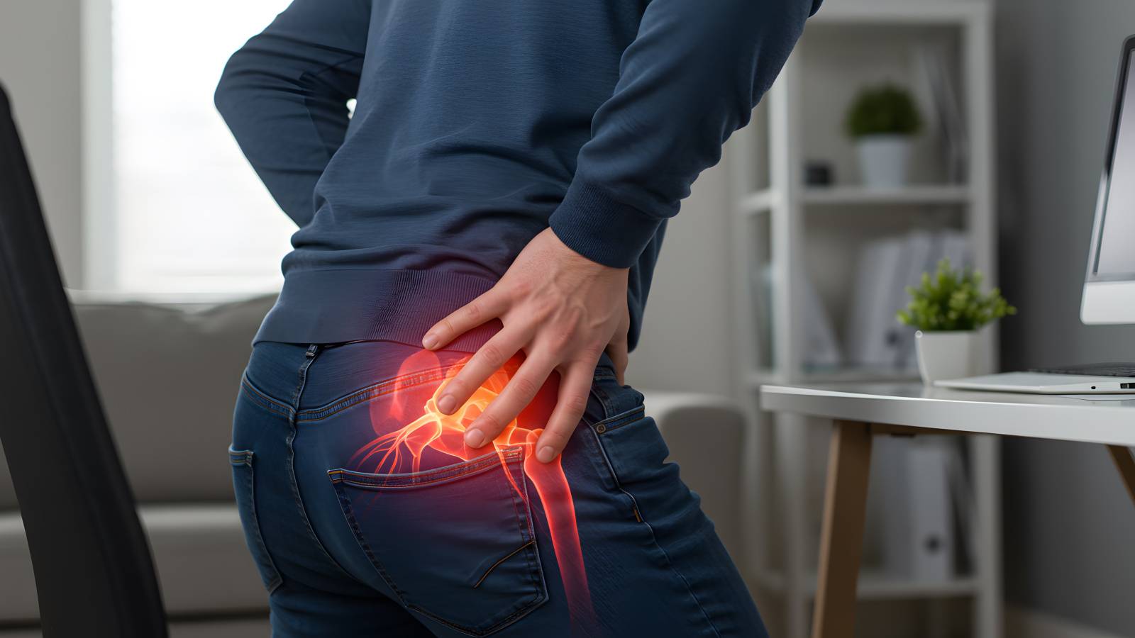 「座りすぎで股関節がじんじん痛い！」→デスクワーク中に股関節痛をリセットできる魔法のストレッチ