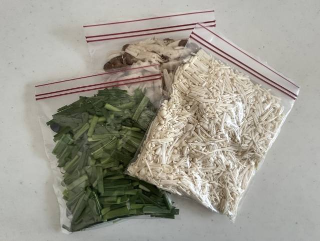 きのこを冷凍する