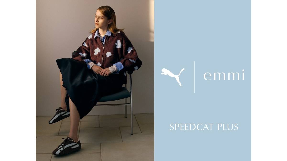 ＜emmi＞PUMAの名作「SPEEDCAT」を別注。ブラウン×ブルーで魅せる、大人の足元