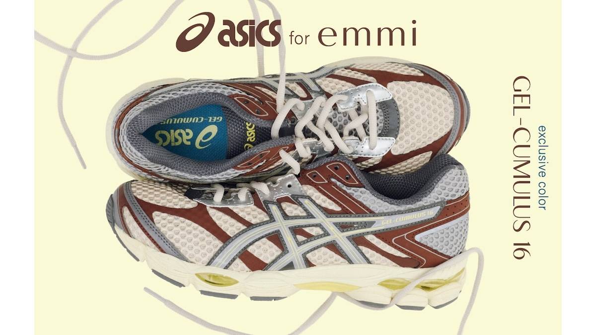 ＜ASICS for emmi＞レトロランニングシューズを洗練アップデートした別注スニーカーに注目！