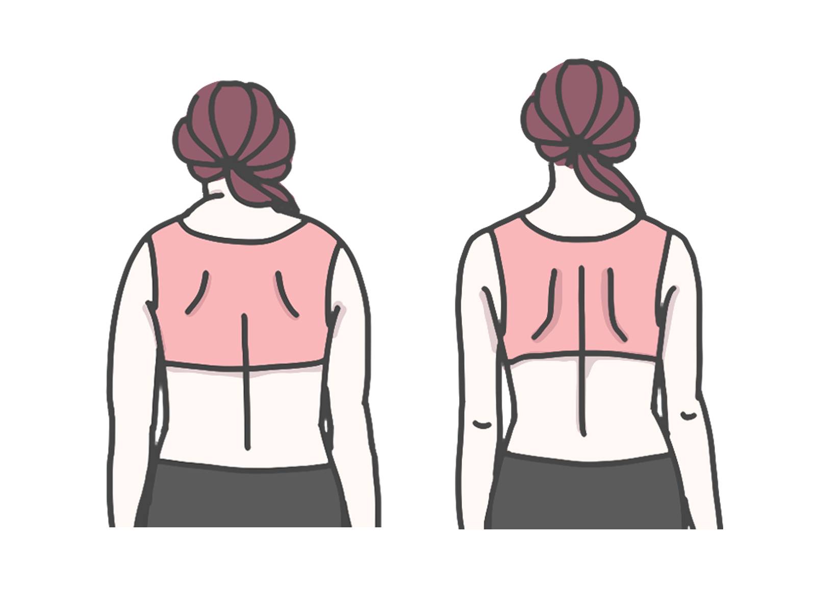 巻き肩のイメージ