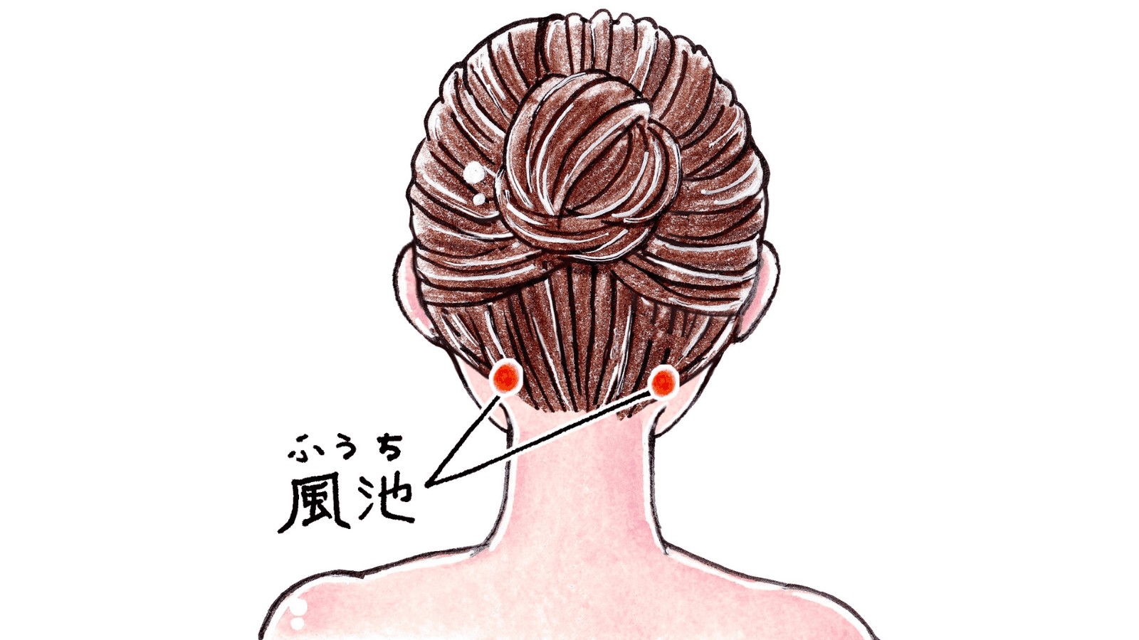 風池　ツボ　イラスト