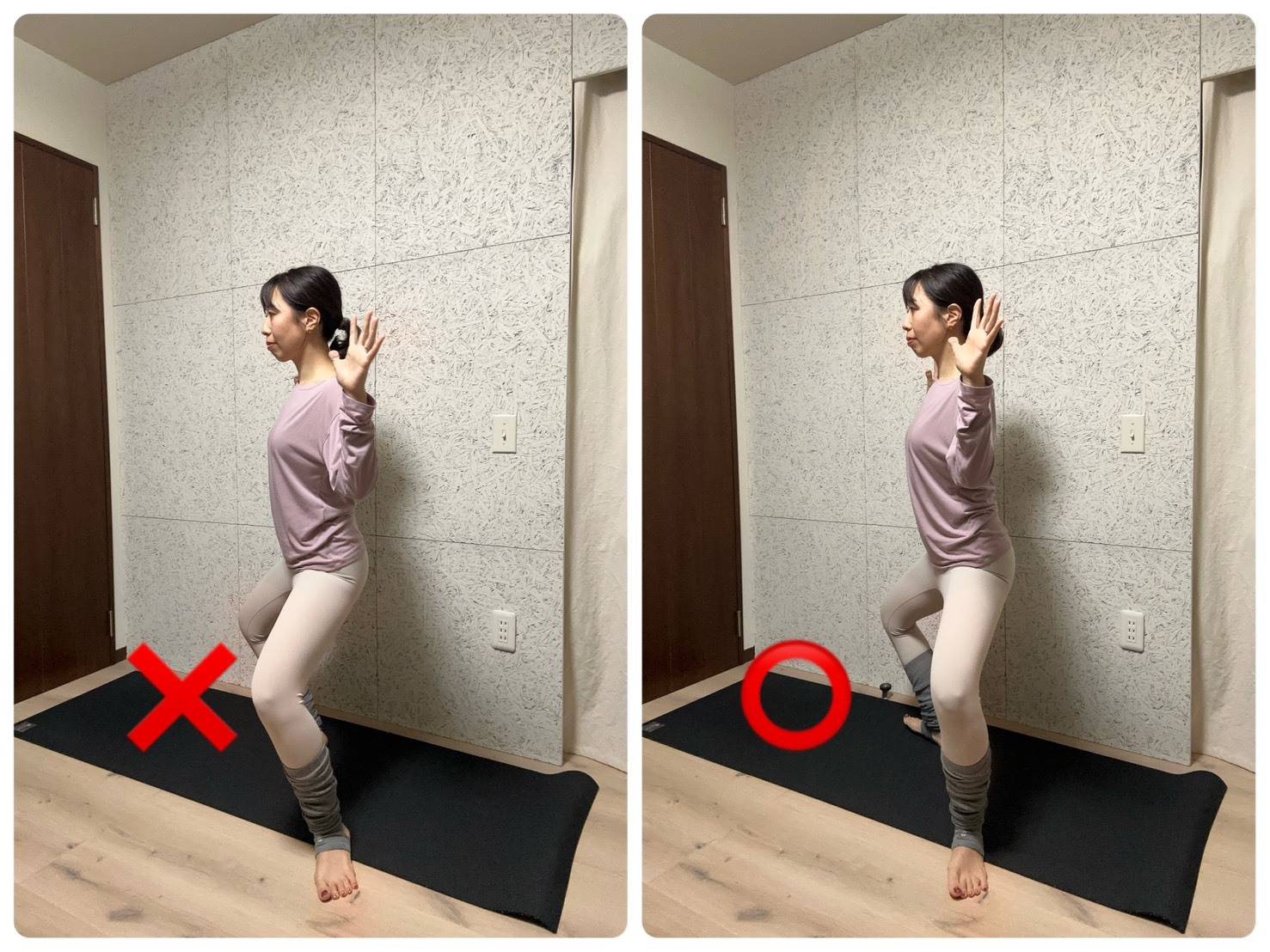 女神のポーズ注意①