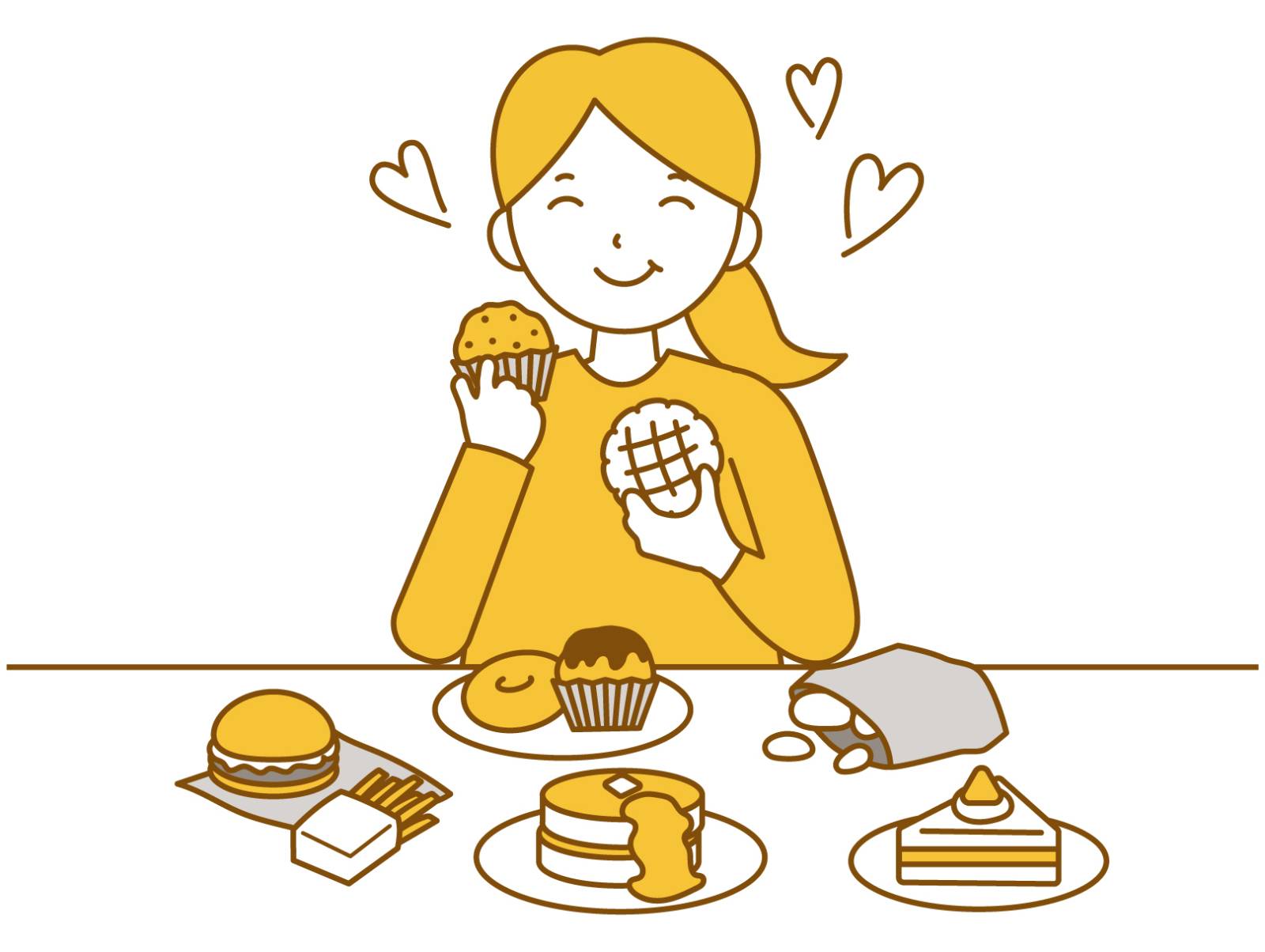 暴飲暴食のイメージ