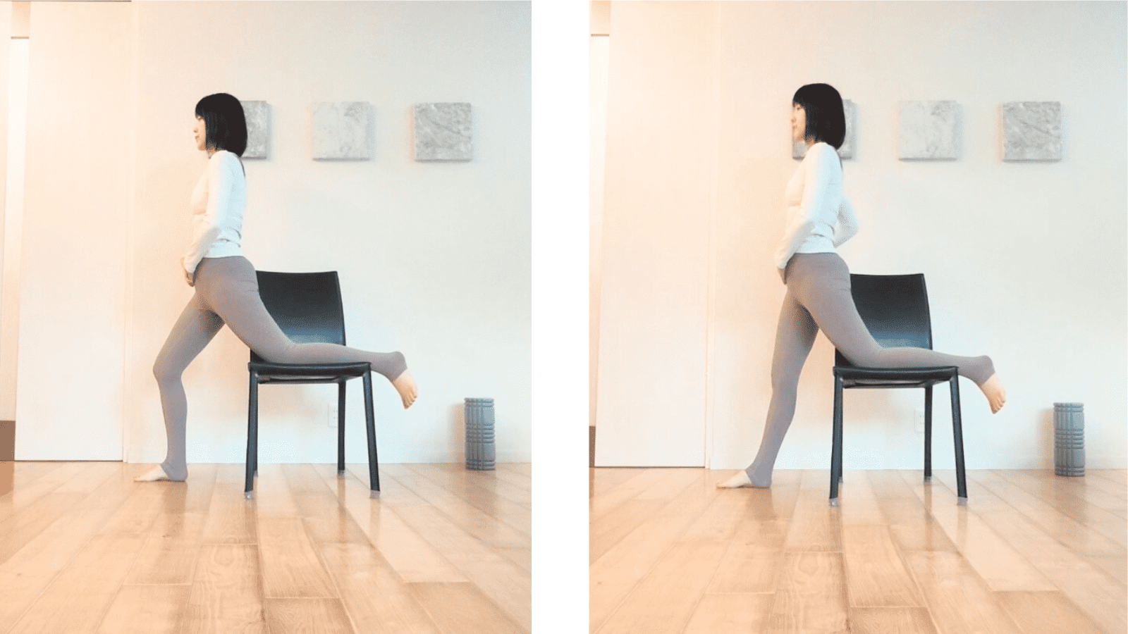 腸腰筋チェアストレッチ