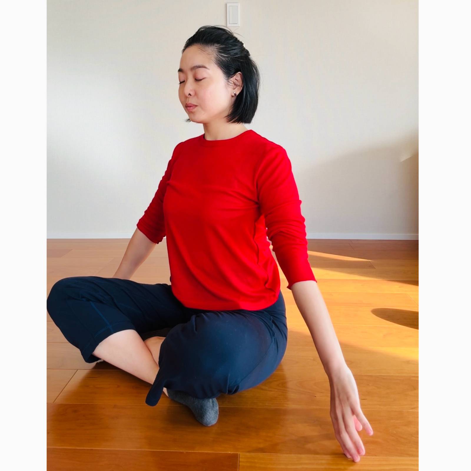 肩を開くエクササイズ