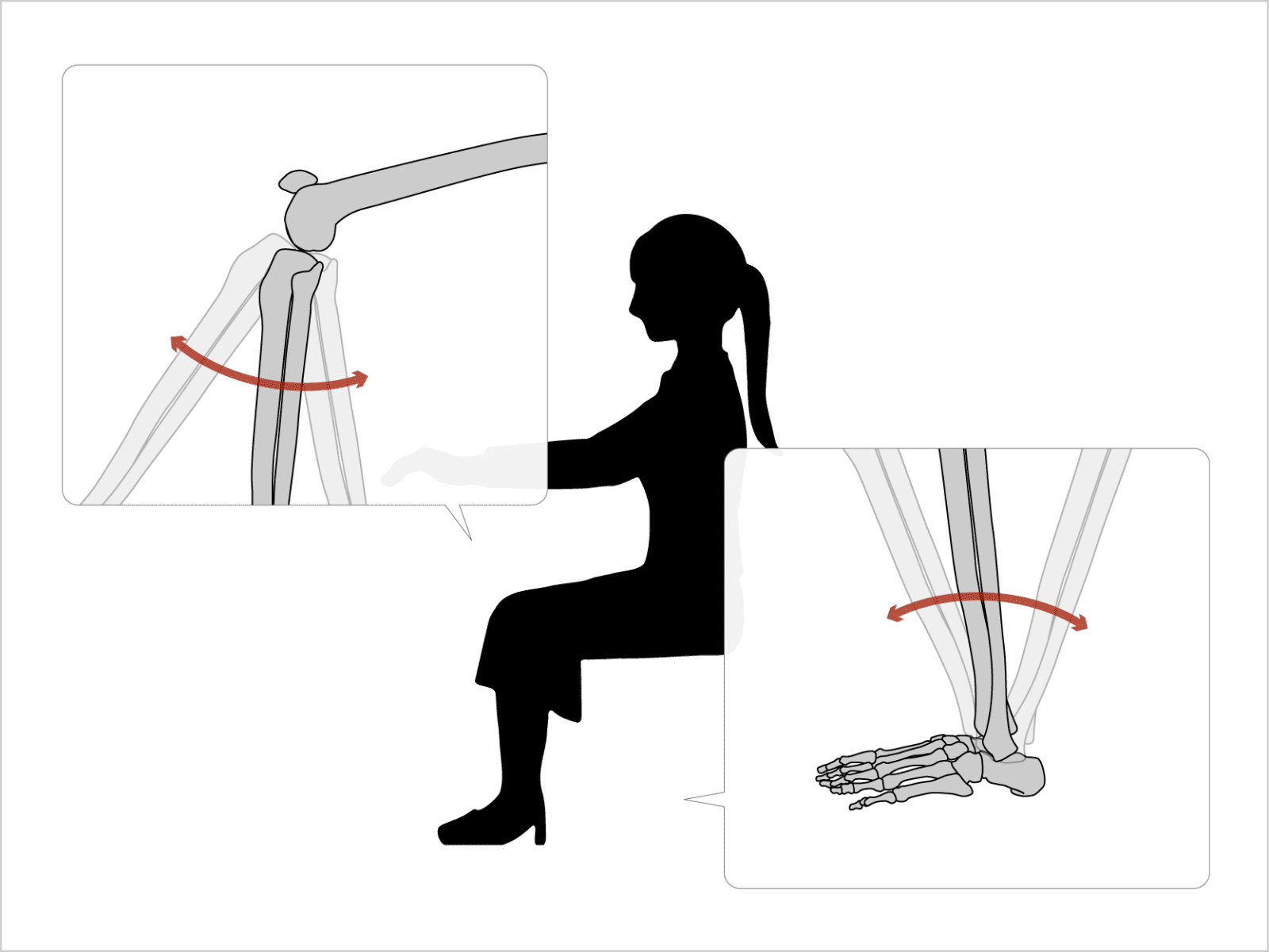 膝と足首はいつでも自由に動けると思う