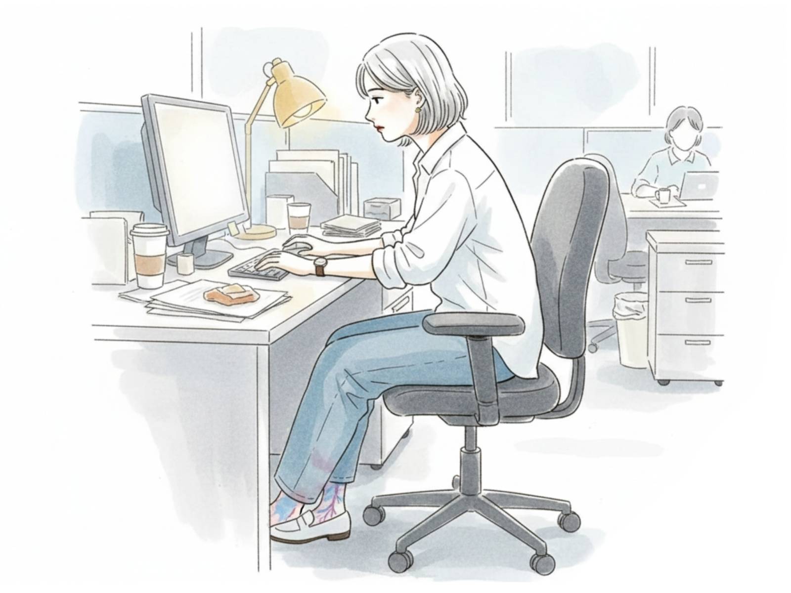 デスクワークの血行不良