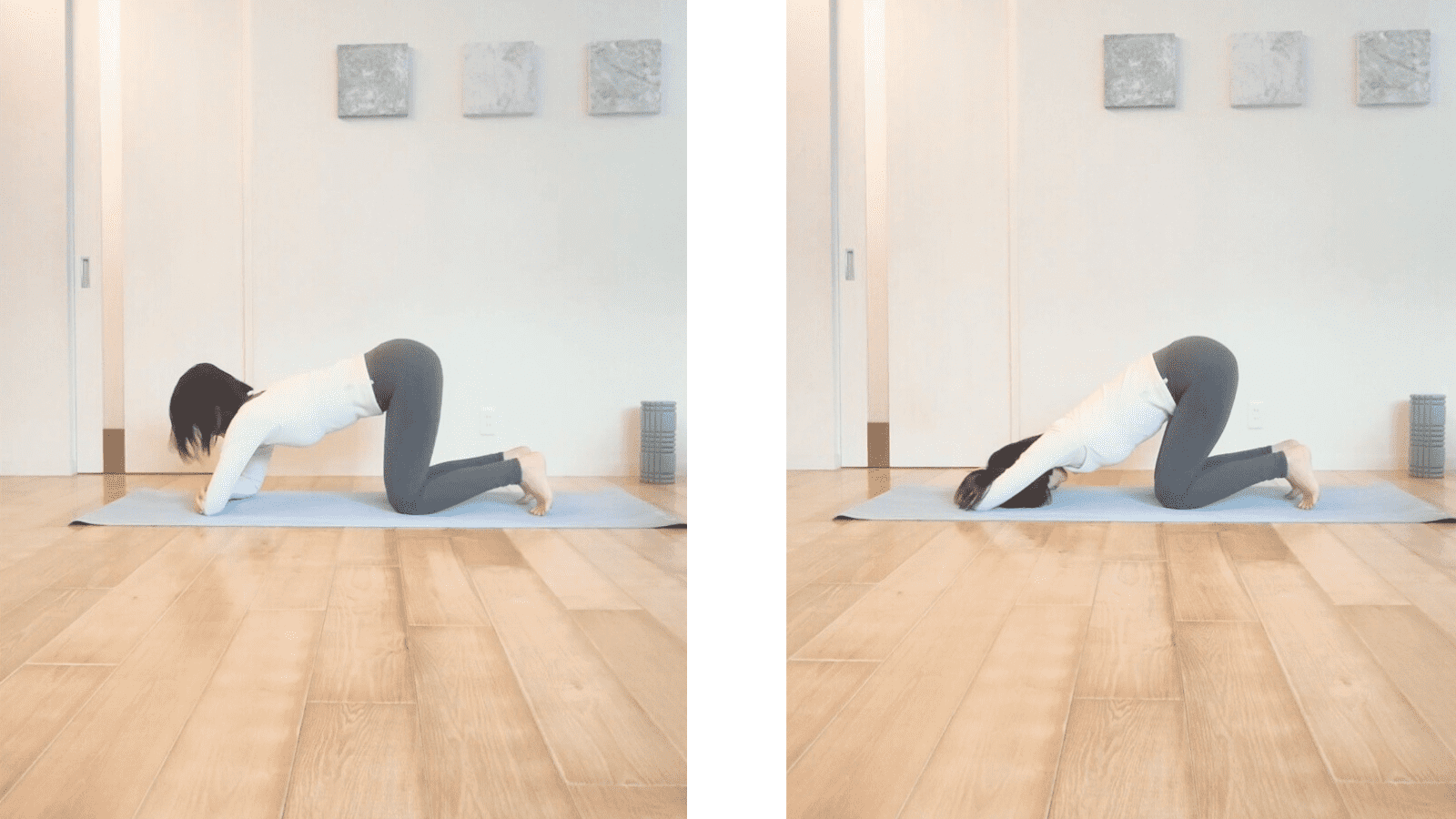 肘つきストレッチ