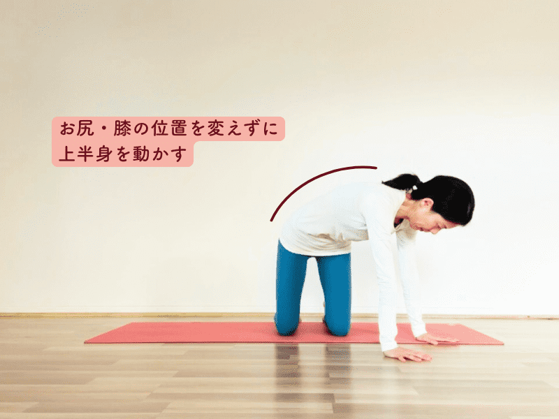 四つ這い体側ストレッチ