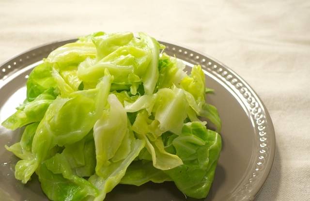 加熱したキャベツ