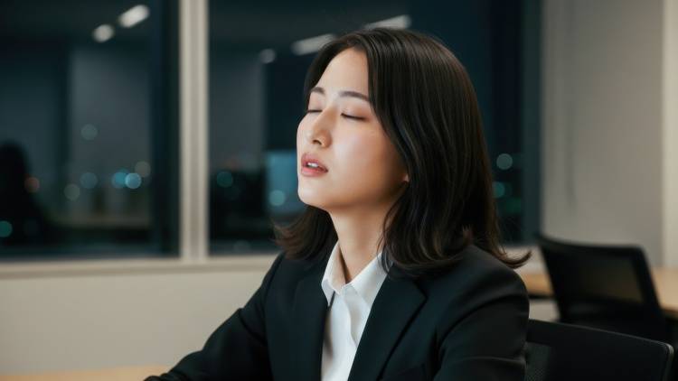 【仕事中の肩こり・目の疲れに】１分で体も頭もすっきり！オフィスでできる「ピラミッドのポーズ」