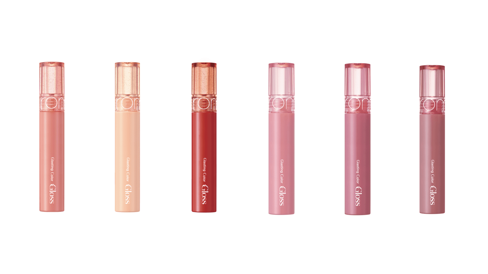 グラスティングカラーグロス スパークル　S01、S08、S09 各　（税込）、グラスティングカラーグロス 01、03、04 各　（税込）／すべてrom&nd　問い合わせ先：