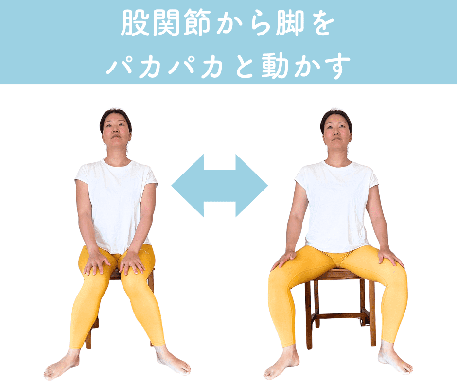 座って脚パカエクササイズ