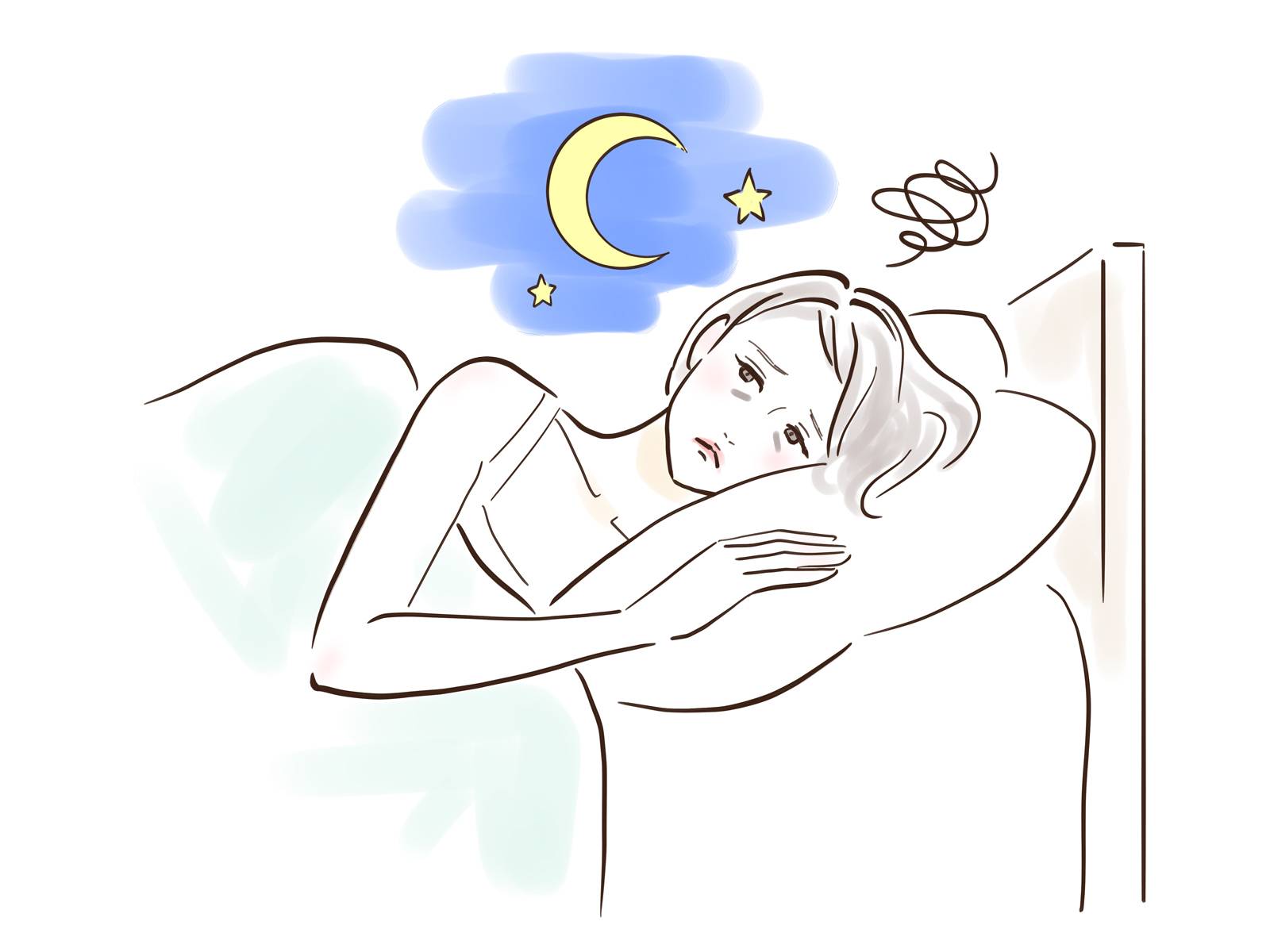 不眠イラスト
