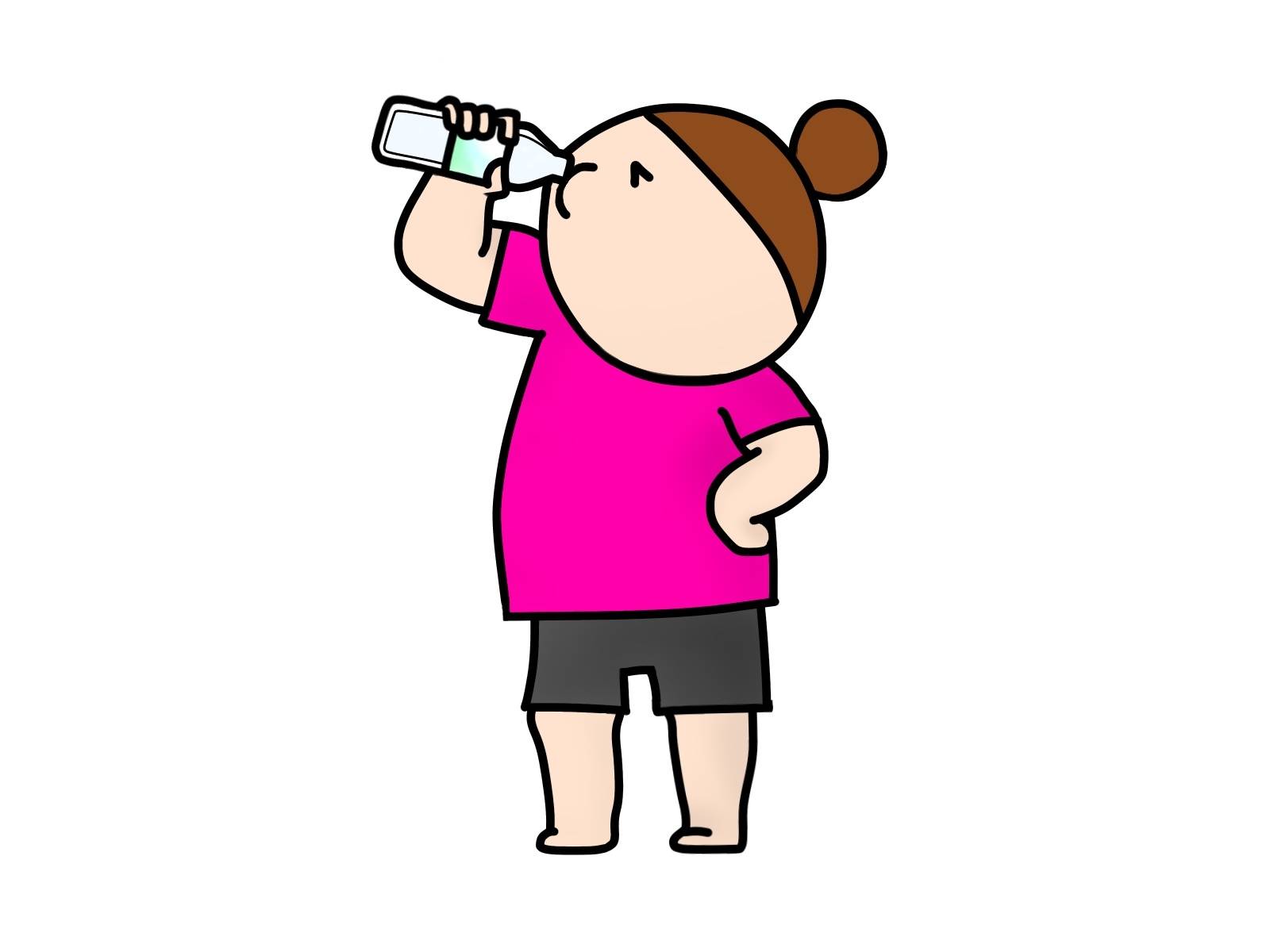 一気に飲む写真