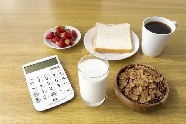 食パンとグラノーラと電卓
