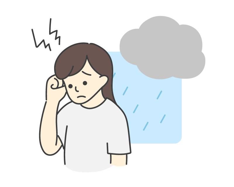 梅雨のだるさイラスト