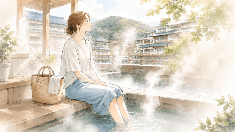 実は夏こそ温かいそば。東山温泉で整える会津時間|夏の足湯のススメ
