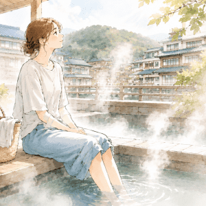 実は夏こそ温かいそば。東山温泉で整える会津時間|夏の足湯のススメ