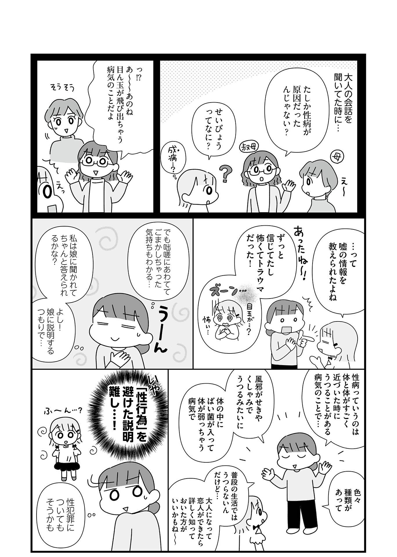 『平成生まれの母、令和女児の性教育に挑む』(はちみつコミックエッセイ)より