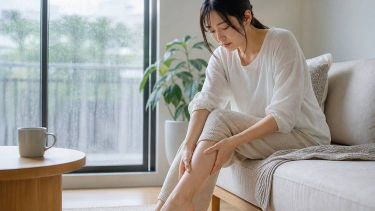 たった1分！【パンパンな脚に。女性の為の梅雨の巡りケア】簡単アロママッサージ