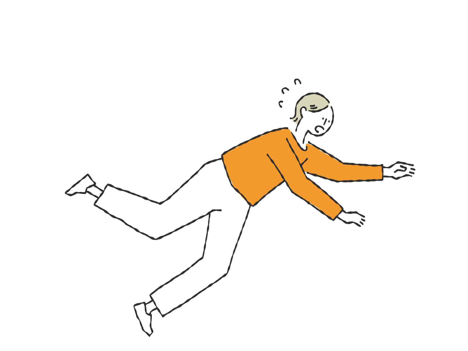 つまずく