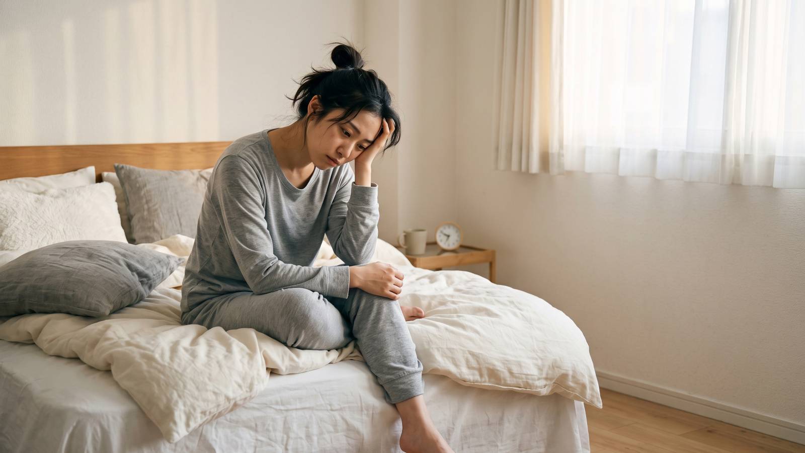 朝から体が重い&寝ても疲れが取れない人へ【ベッドで１分】伸びるだけで整う「対角線ストレッチ」