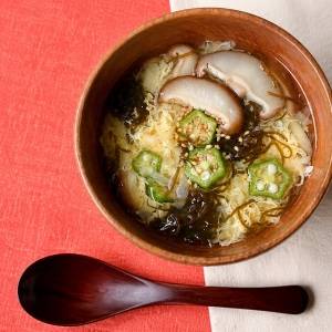 暑くてしんどい日のお助けレシピ「もずくの和風酸辣湯(サンラータン)風スープ」#管理栄養士のスープレシピ