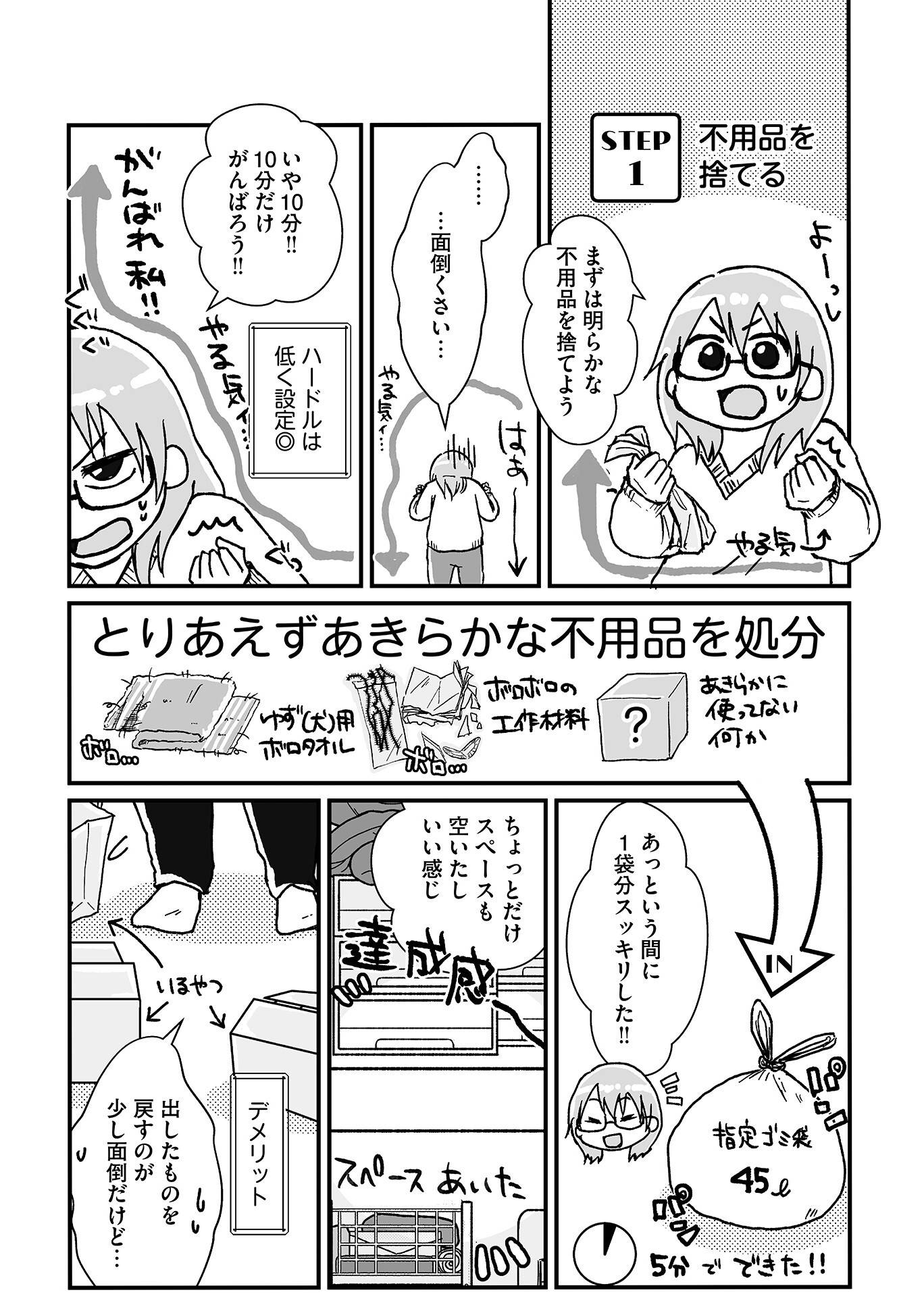 『私だけが頑張る片付けはもうごめんだ 家族6人魔窟部屋からの脱出コミックエッセイ』(はちみつコミックエッセイ)より