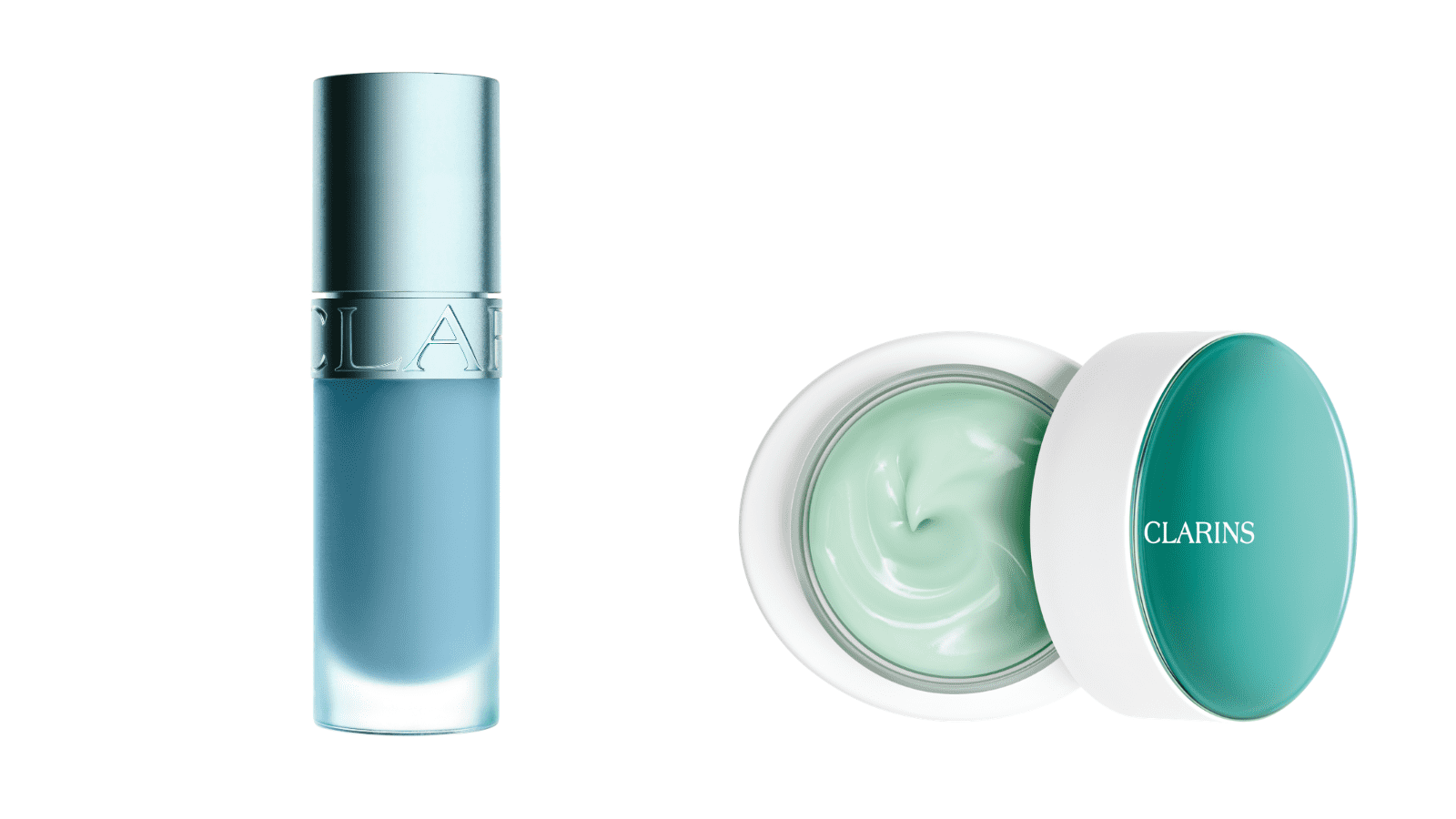 リップコンフォートオイル 00 クライオミント 7ml ¥4,070（税込）、クライオ‐フラッシュ クリーム マスク 75ml ¥11,220（税込）／クラランス　問い合わせ先：クラランスカスタマーケア 050-3198-9361