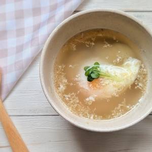 寒暖差で「朝からだるい…」日に！電子レンジ2分で作れる「卵と生姜の温スープ」｜管理栄養士のレシピ