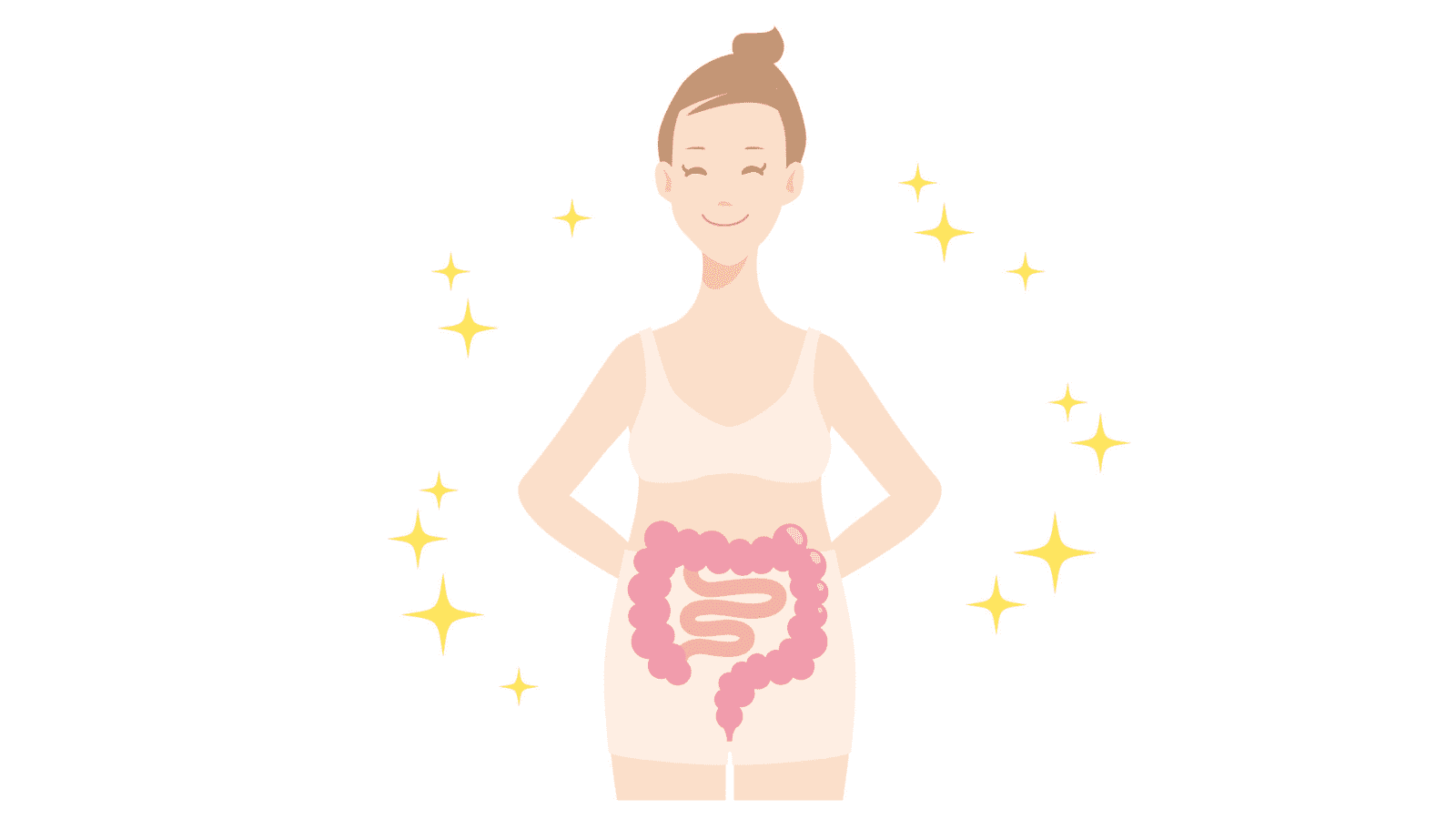 腸活　イラスト