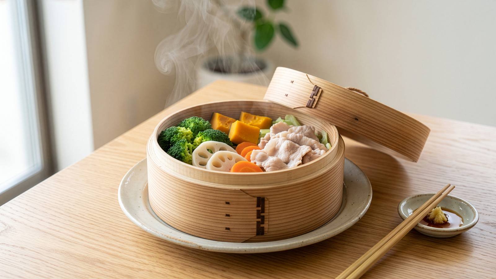 忙しい毎日に「切って蒸すだけ」のセイロ蒸し。秋の食材で肌と喉をうるおす温活食養生