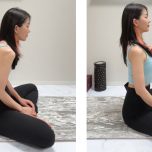 姿勢の違いで見た目が変わる